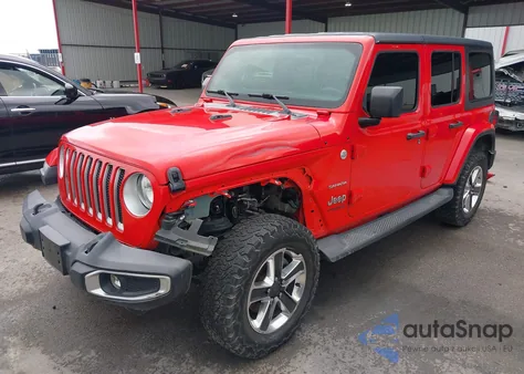 2020 Jeep Wrangler Unlimited Sahara 4X4 z USA, uszkodzony, nr VIN 1C4HJXEN5LW136817